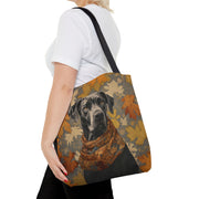 Great Dane Autumn Leaves Tote Bag, Stylish Eco-Friendly Gift for Dog Lovers