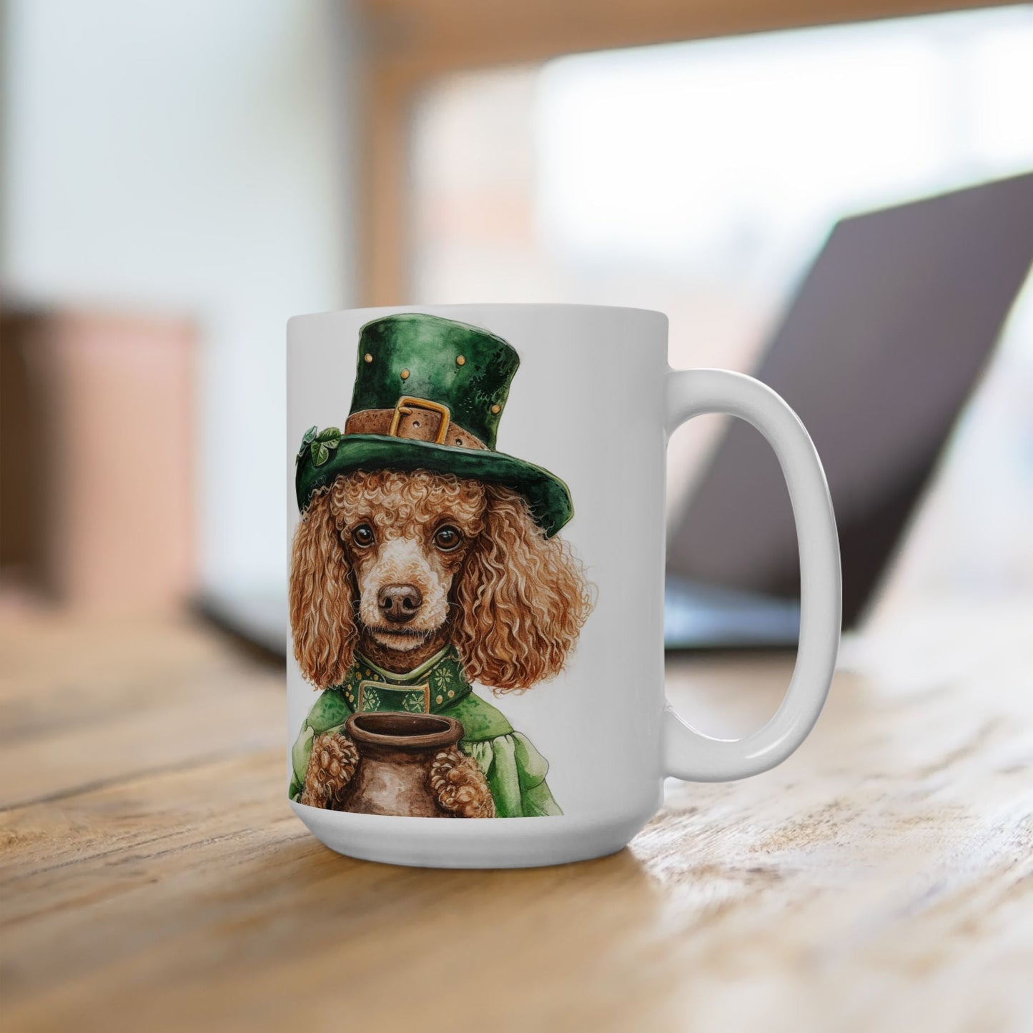 Poodle St. Patrick's Day Coffee Mug - Lucky Pup Gift Idea