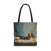 Regal Cavalier King Charles Spaniel Tote Bag, Classic Art Style Canvas