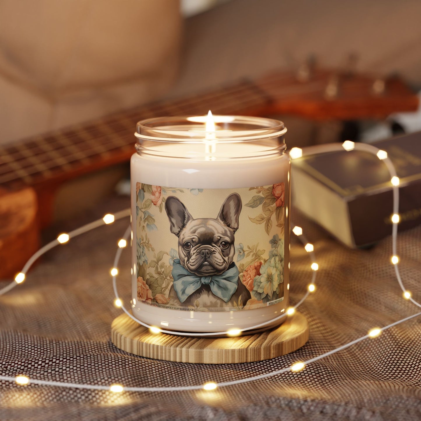 Elegant Frenchie Soy Candle – Pet Lover's Vintage Gift