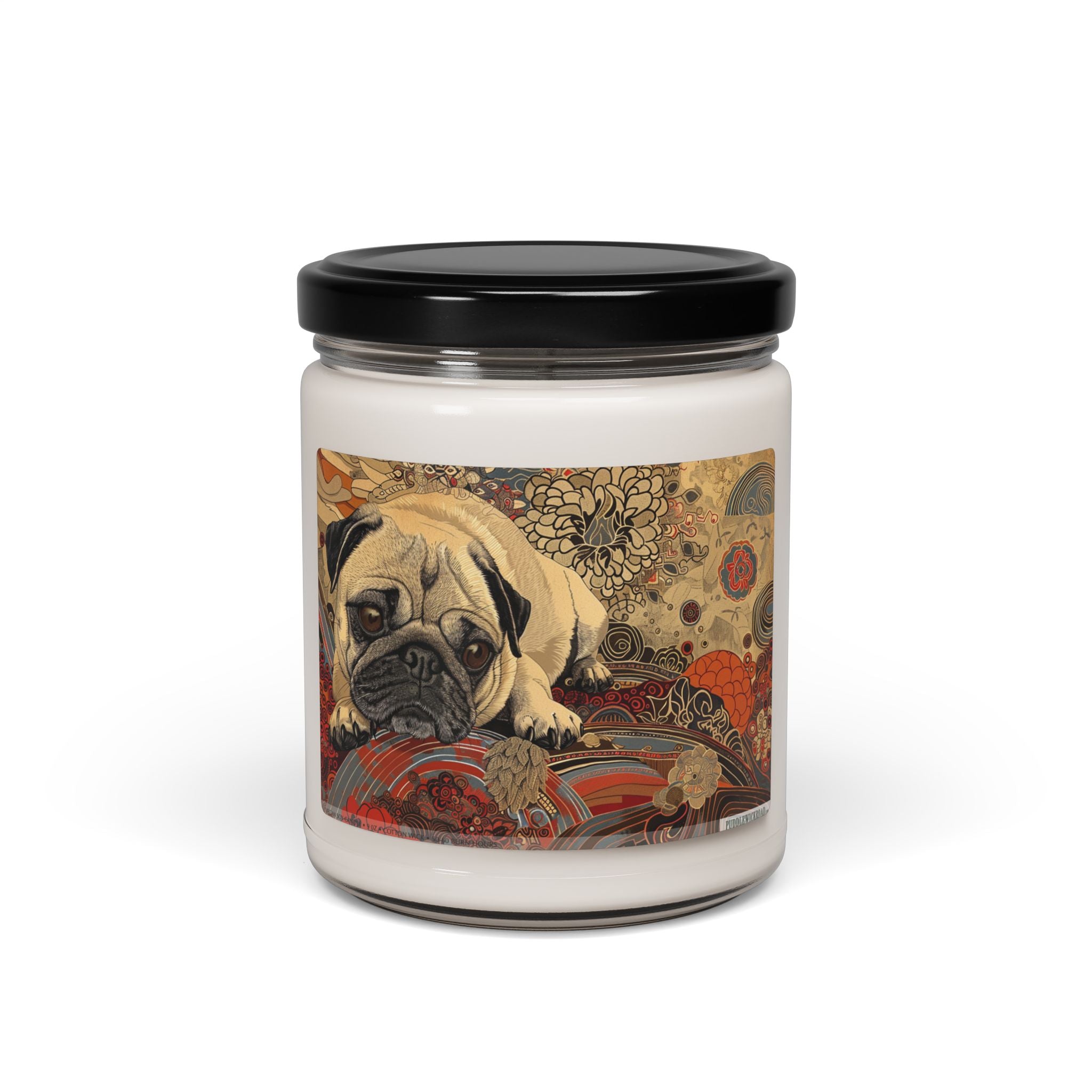 Vintage Pug Soy Candle – Pet Lover Gift, Cozy Artistic Decor