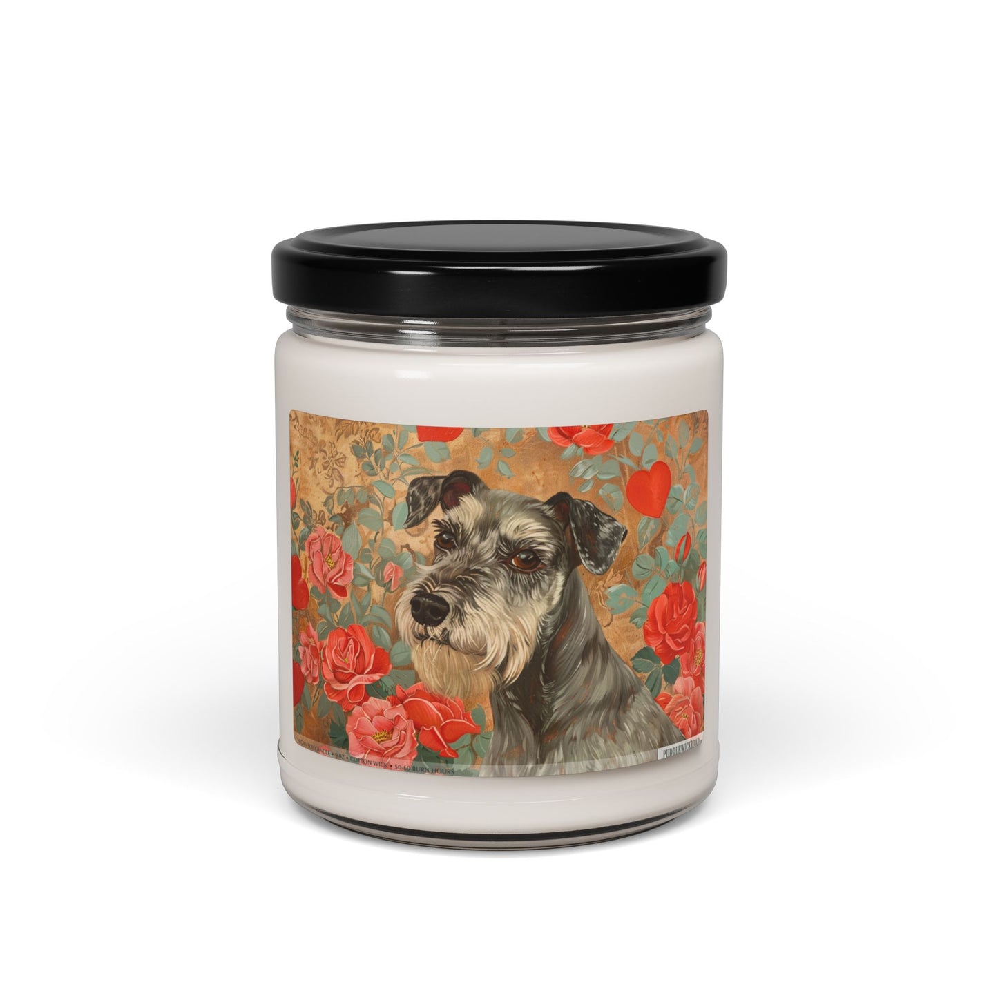 Mini Schnauzer Vintage Art Candle – Soy Wax Dog Lover Gift