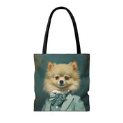 Regal Pomeranian Canvas Tote Bag, Stylish Gift for Dog Lovers