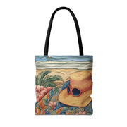 Sunny Beach Paradise Canvas Tote Bag, Vibrant and Eco-Friendly Beach Accessory