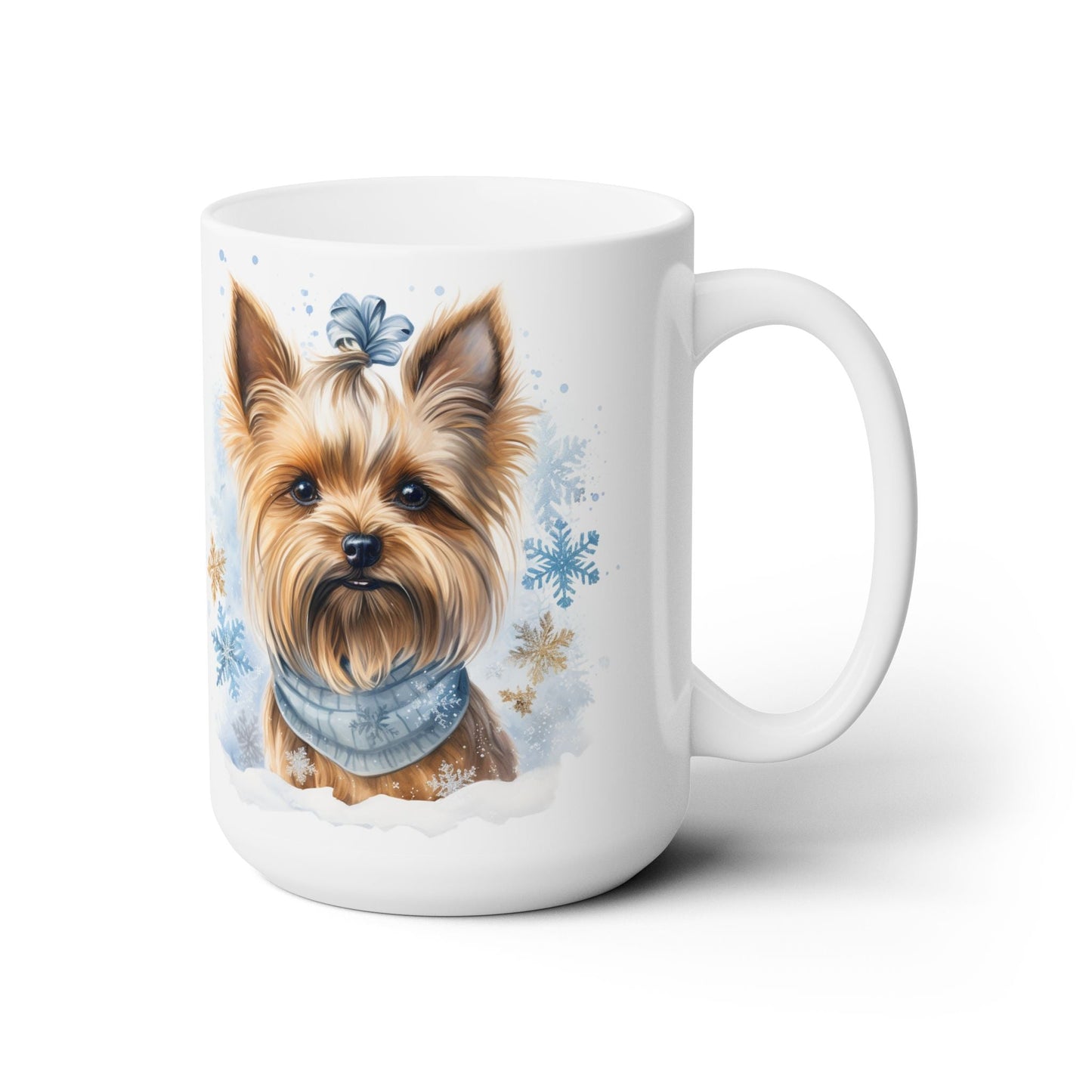 Yorkshire Terrier Winter Mug – Cozy Holiday Coffee Cup for Yorkie Lovers