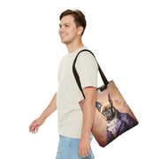 French Bulldog Portrait Canvas Tote Bag, Artistic and Eco-Friendly Gift