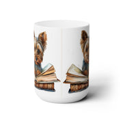 Yorkie Book Lover Mug - Yorkshire Terrier Dog Coffee Cup Gift