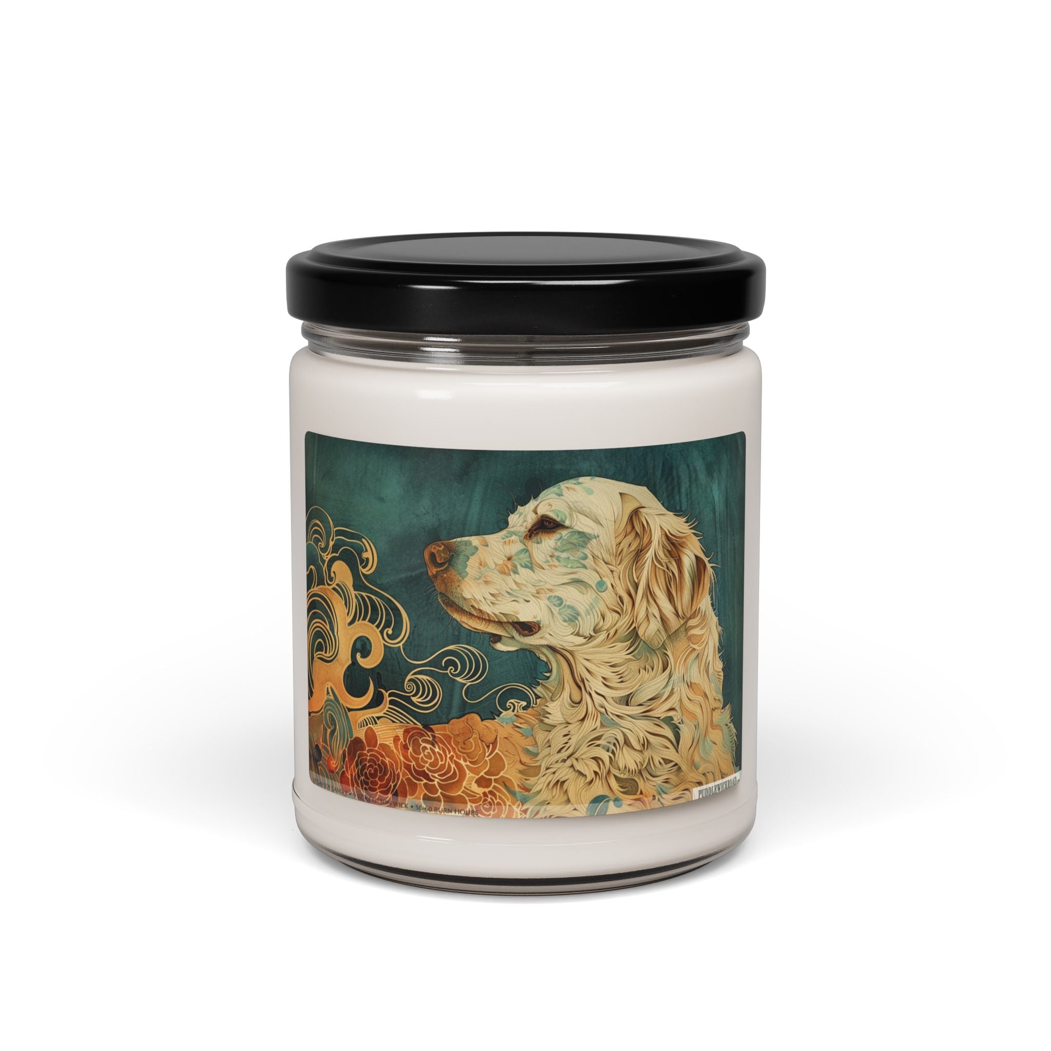 Golden Retriever Vintage Art Candle - Scented Dog Lover Gift - Darwin & Rose
