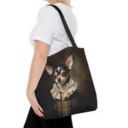 Aristocratic Chihuahua Tote Bag, Baroque Dog Art Accessory