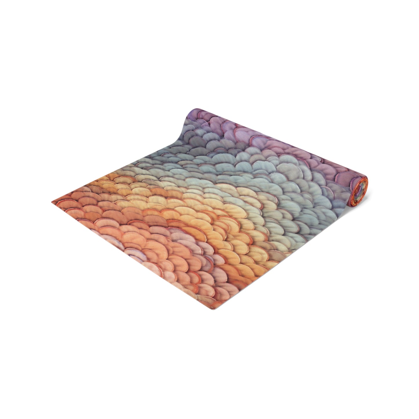 Prismatic Horizon Table Runner | Watercolor Rainbow Art (72" or 90")