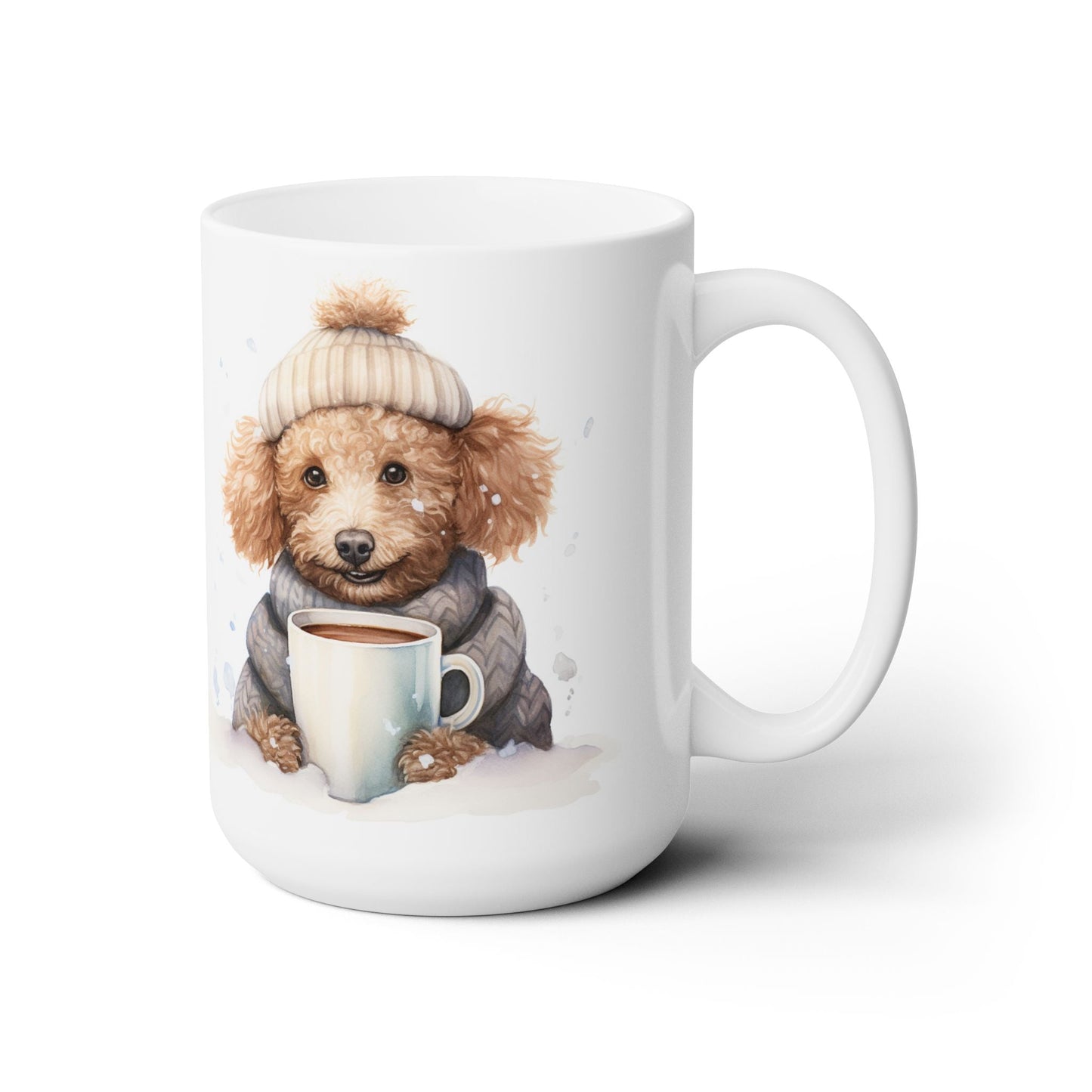 Poodle Winter Cozy Mug – Adorable Dog Lover Gift, Coffee Cup for Pet Parents