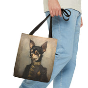 Regal Chihuahua Tote Bag, Artistic Canvas Eco-Friendly Pet Lover's Carryall