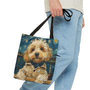 Golden Doodle Starry Night Tote Bag, Artistic Eco-Friendly Gift