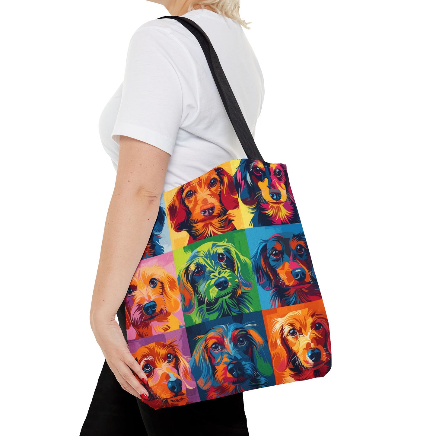 Colorful Dachshund Pop Art Tote Bag – Stylish, Reusable, and Fun