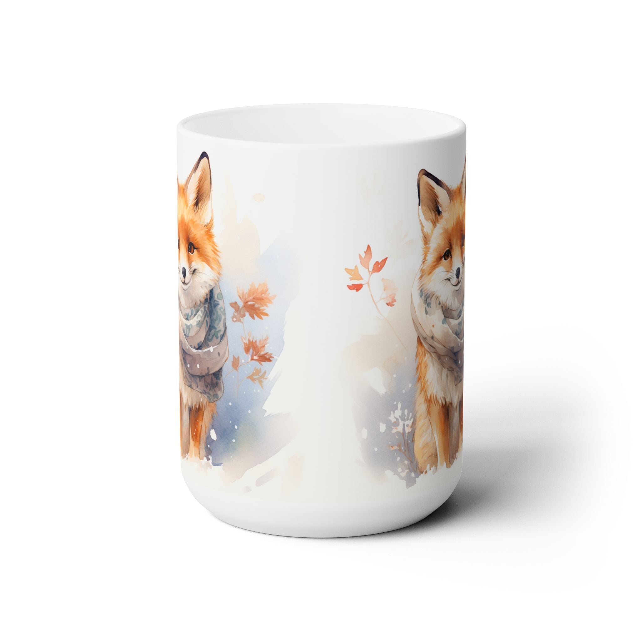 Cozy Fox Mug – Autumn Scarf Design for Coffee & Tea Lovers