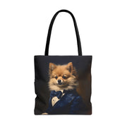 Regal Pomeranian Canvas Tote Bag – Elegant Design for Dog Lovers