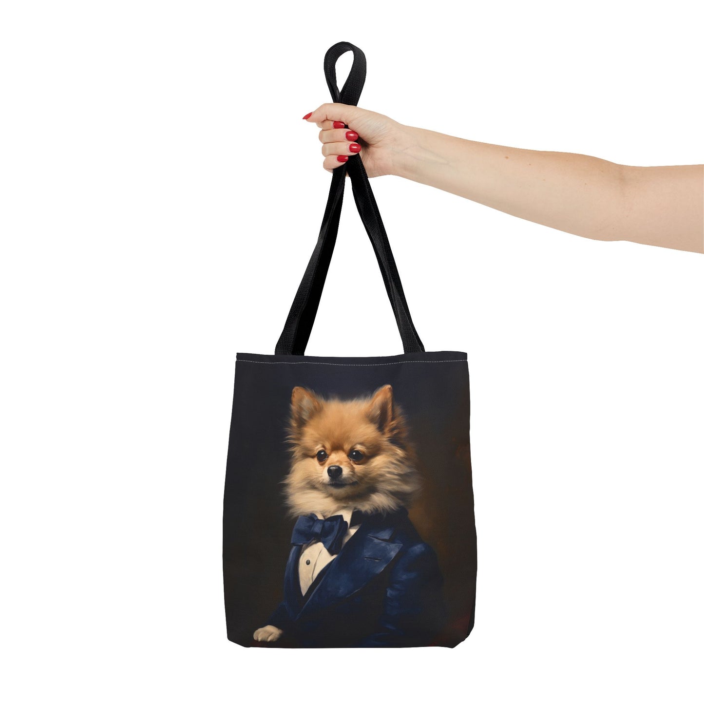 Regal Pomeranian Canvas Tote Bag – Elegant Design for Dog Lovers