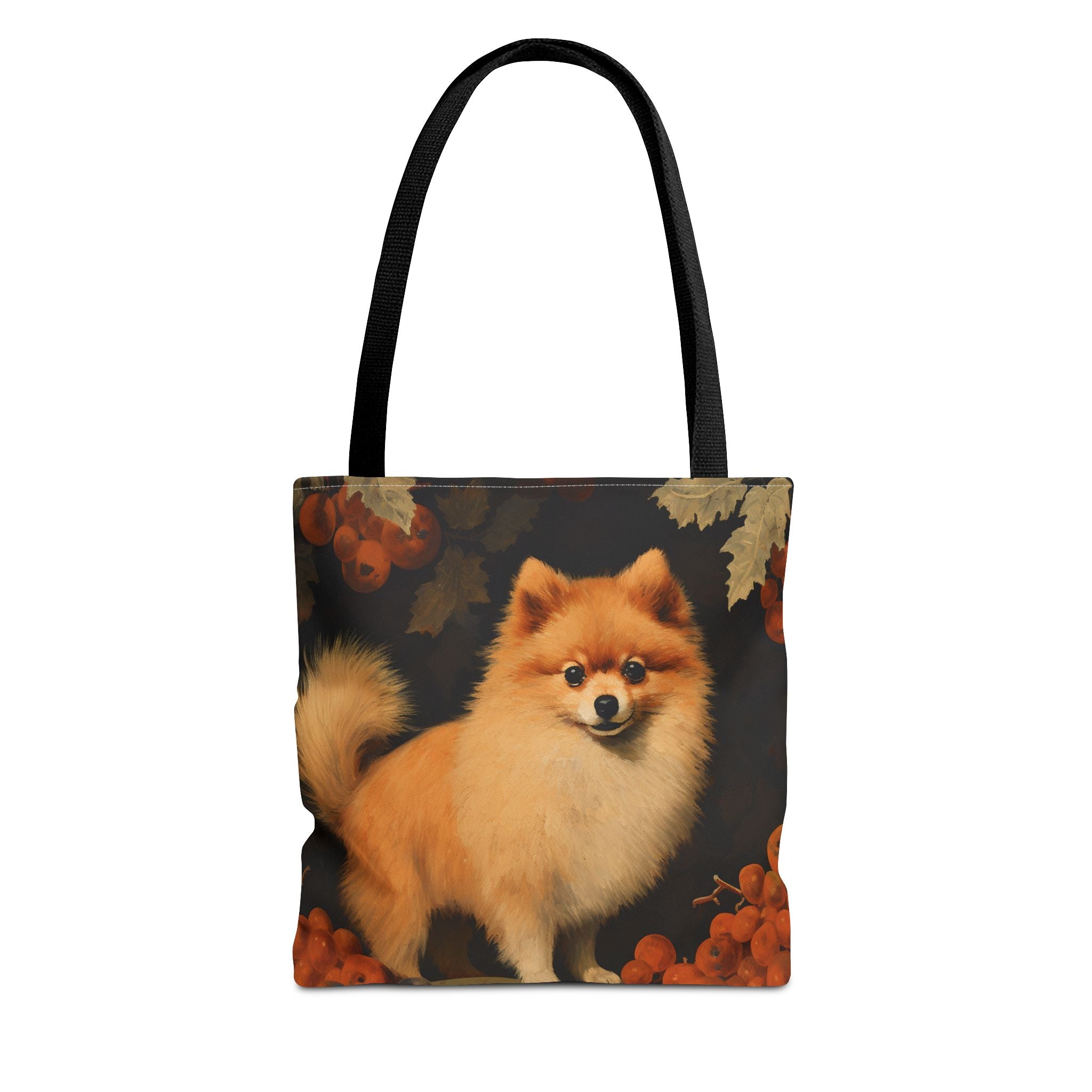 Pomeranian Autumn Harvest Tote Bag, Rustic Fall Gift Idea