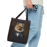 Regal Pomeranian Canvas Tote Bag, Dog Lover's Eco-Friendly Gift