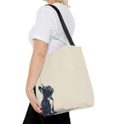 Frenchie Dreams Balloon Tote Bag, Eco-Friendly Canvas Tote for Dog Lovers