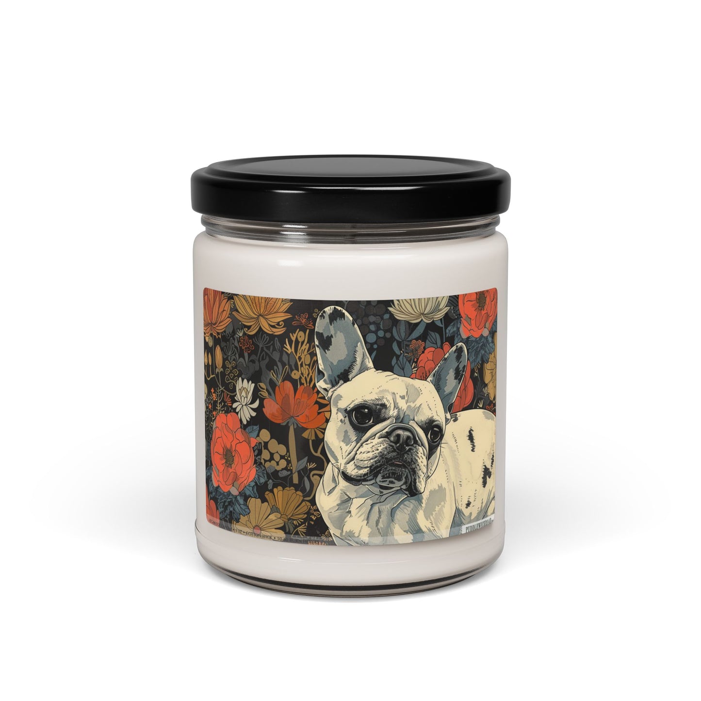 Frenchie Floral Elegance Candle – Pet Lover Gift