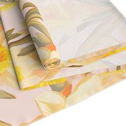 Daffodil & Peach Lily Table Runner | Floral Spring Décor (72" or 90")