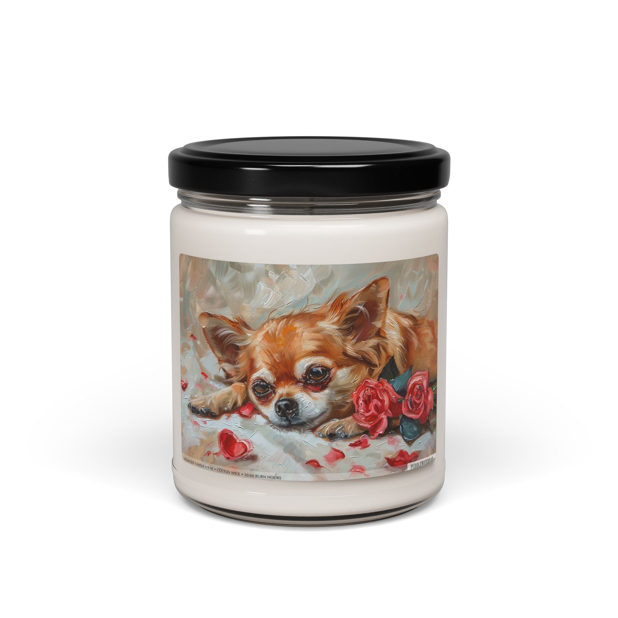 Charming Chihuahua Candle - Vintage Art Soy Gift