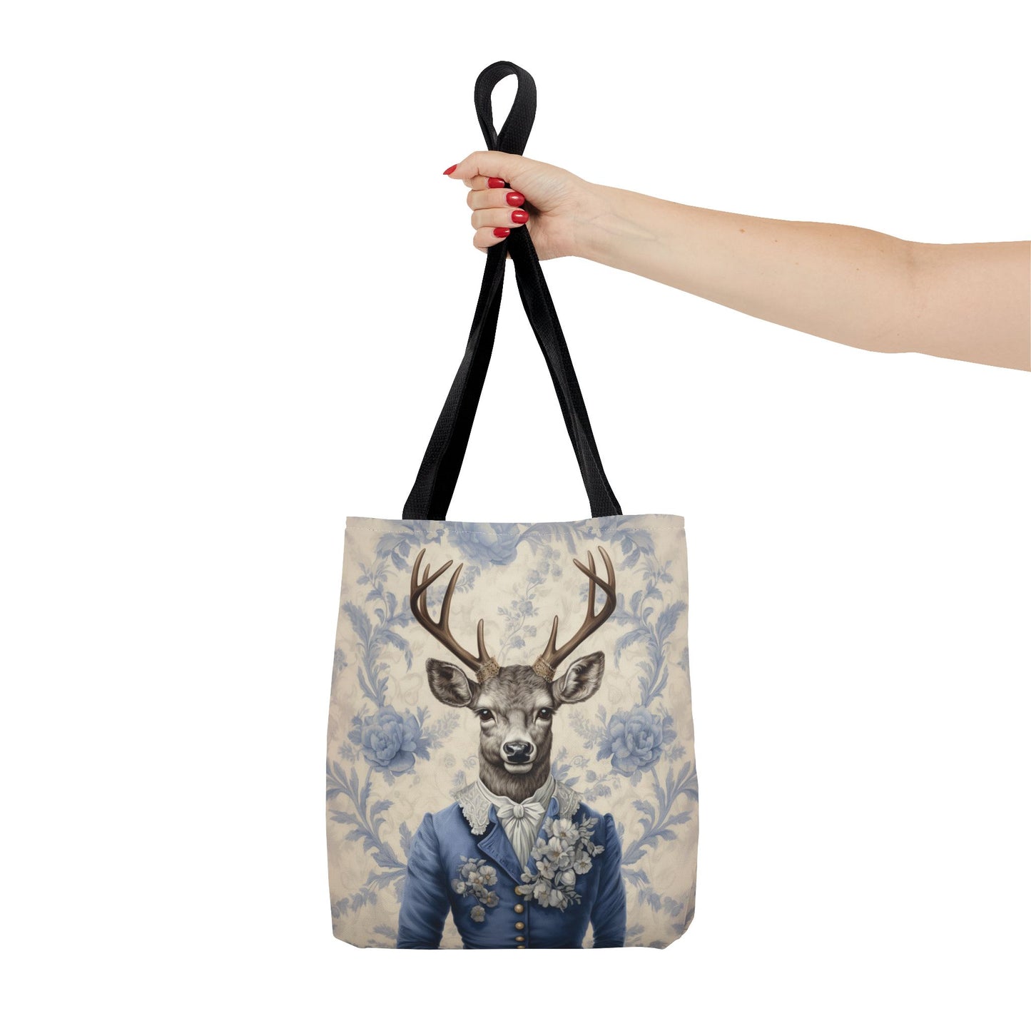 Dapper Deer Vintage Canvas Tote Bag, Elegant Nature Lover Gift