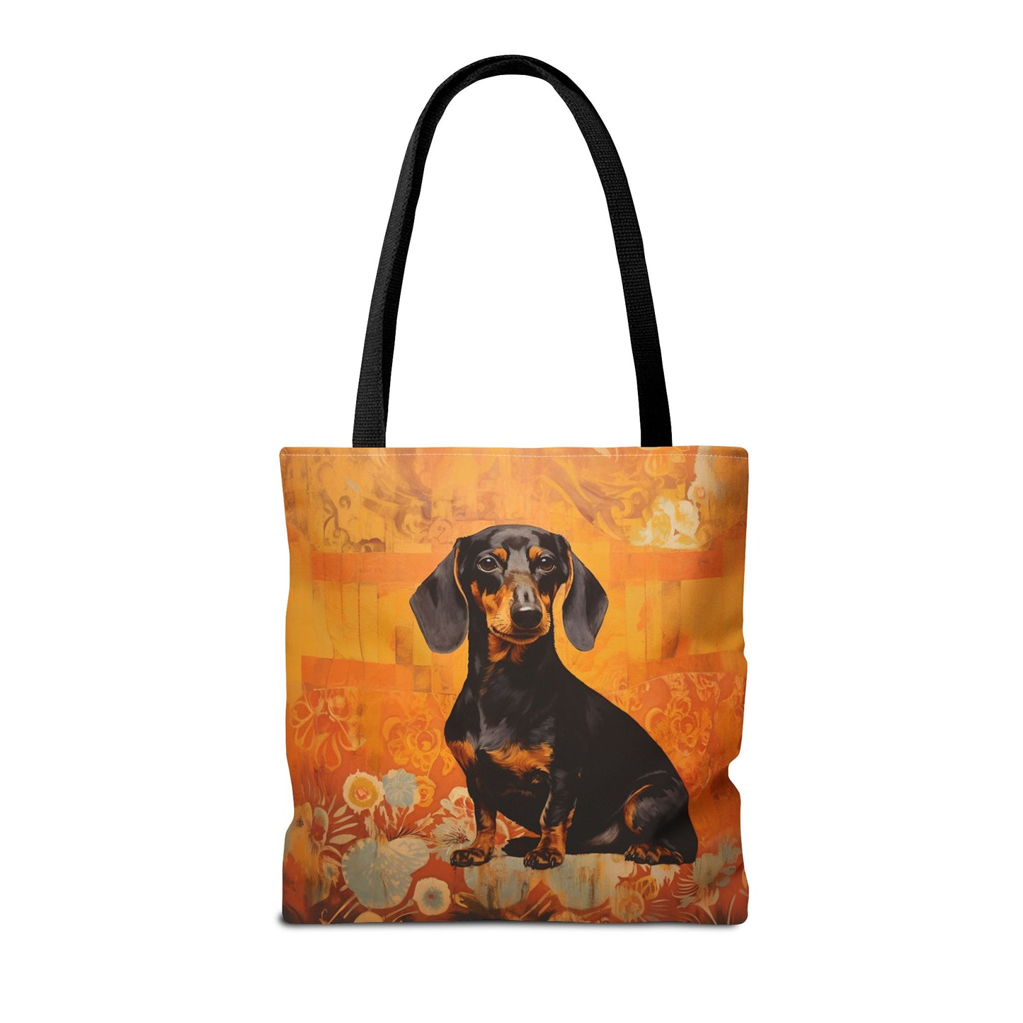 Dachshund Autumn Floral Tote Bag, Eco-Friendly Market Accessory