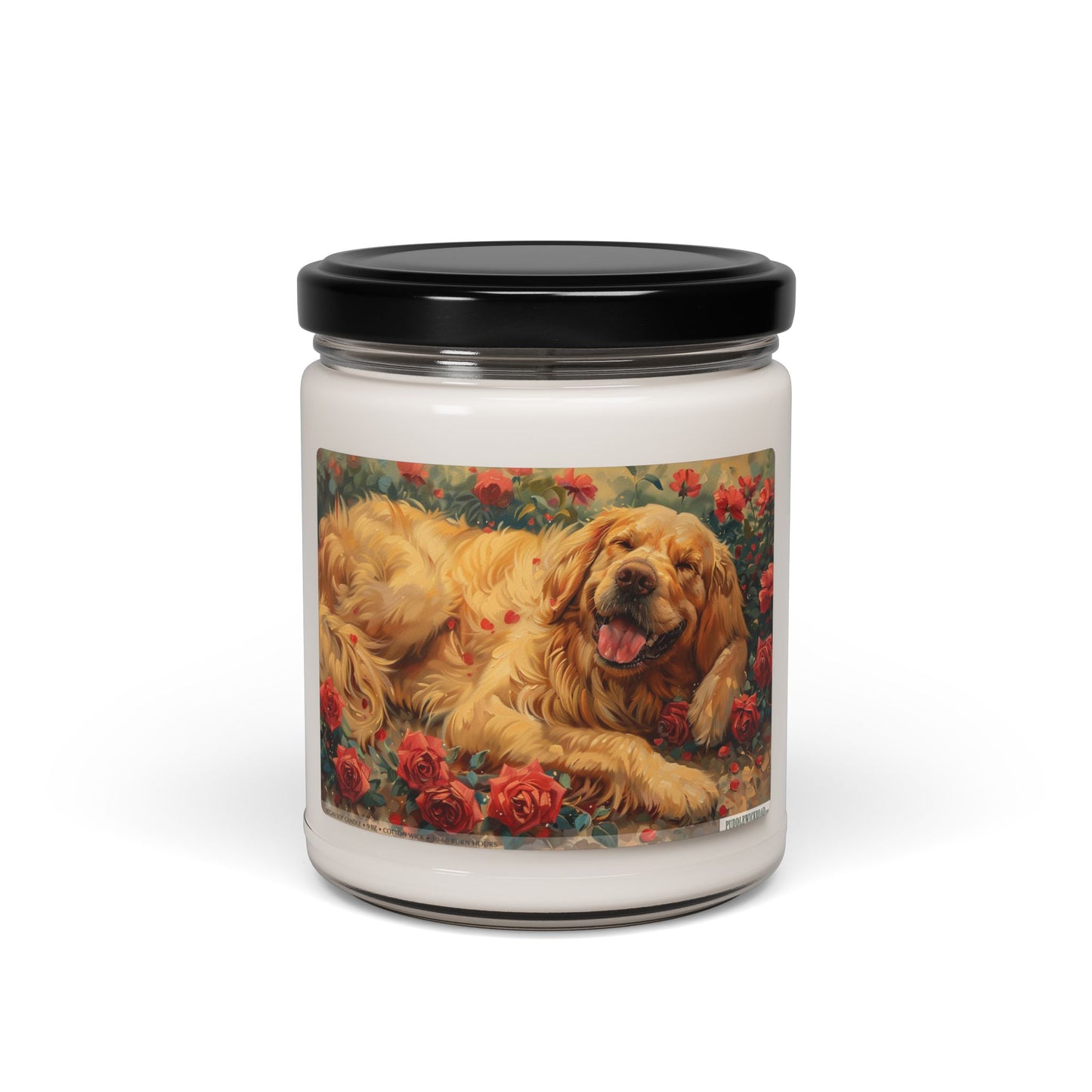 Golden Retriever Relaxation Candle – Vintage Art Pet Lover Gift