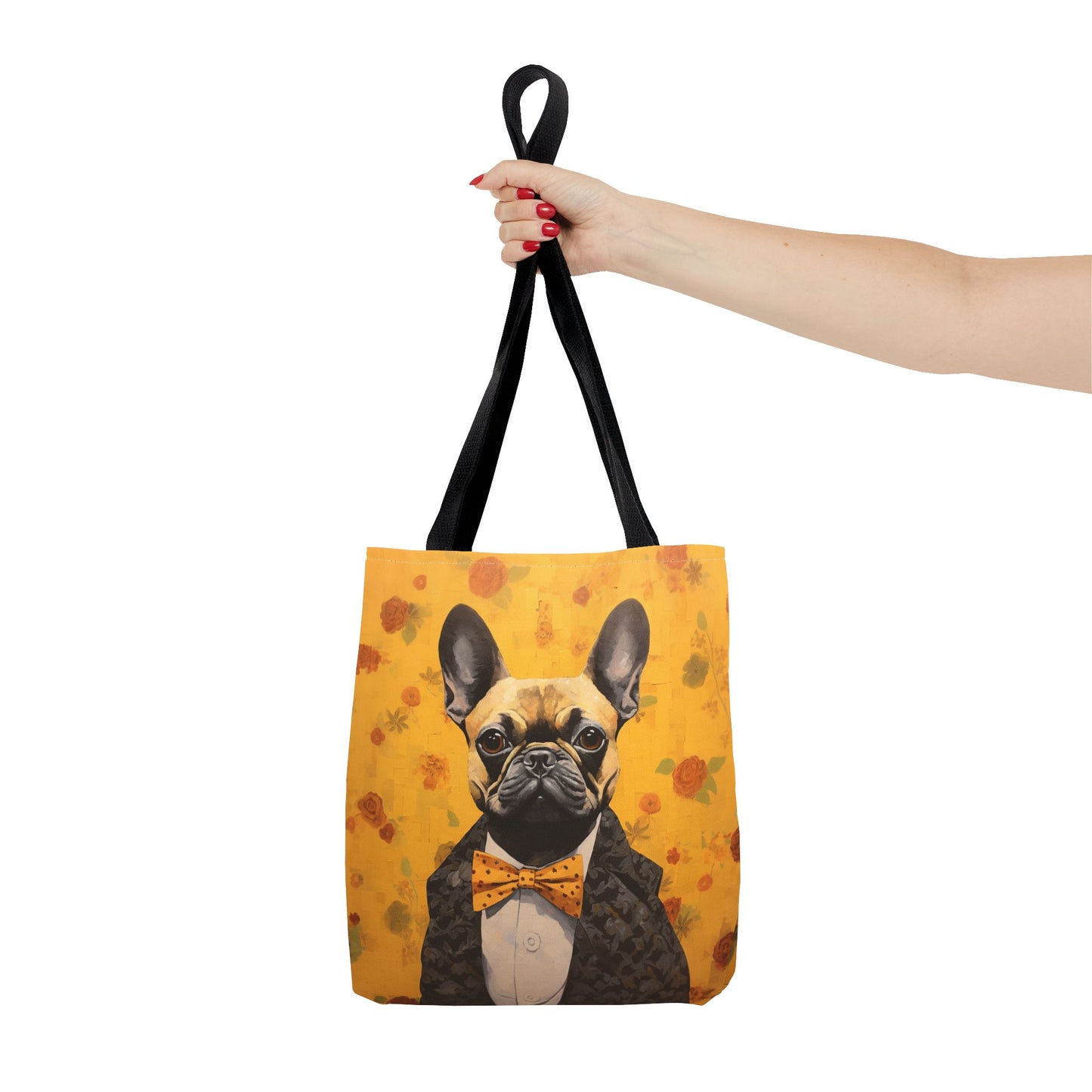 Frenchie Chic Tote Bag - Stylish Floral Design for Dog Lovers