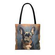 French Bulldog Canvas Tote Bag - Chic Artistic Design for Dog Enthusiasts