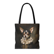 Aristocratic Chihuahua Tote Bag, Baroque Dog Art Accessory