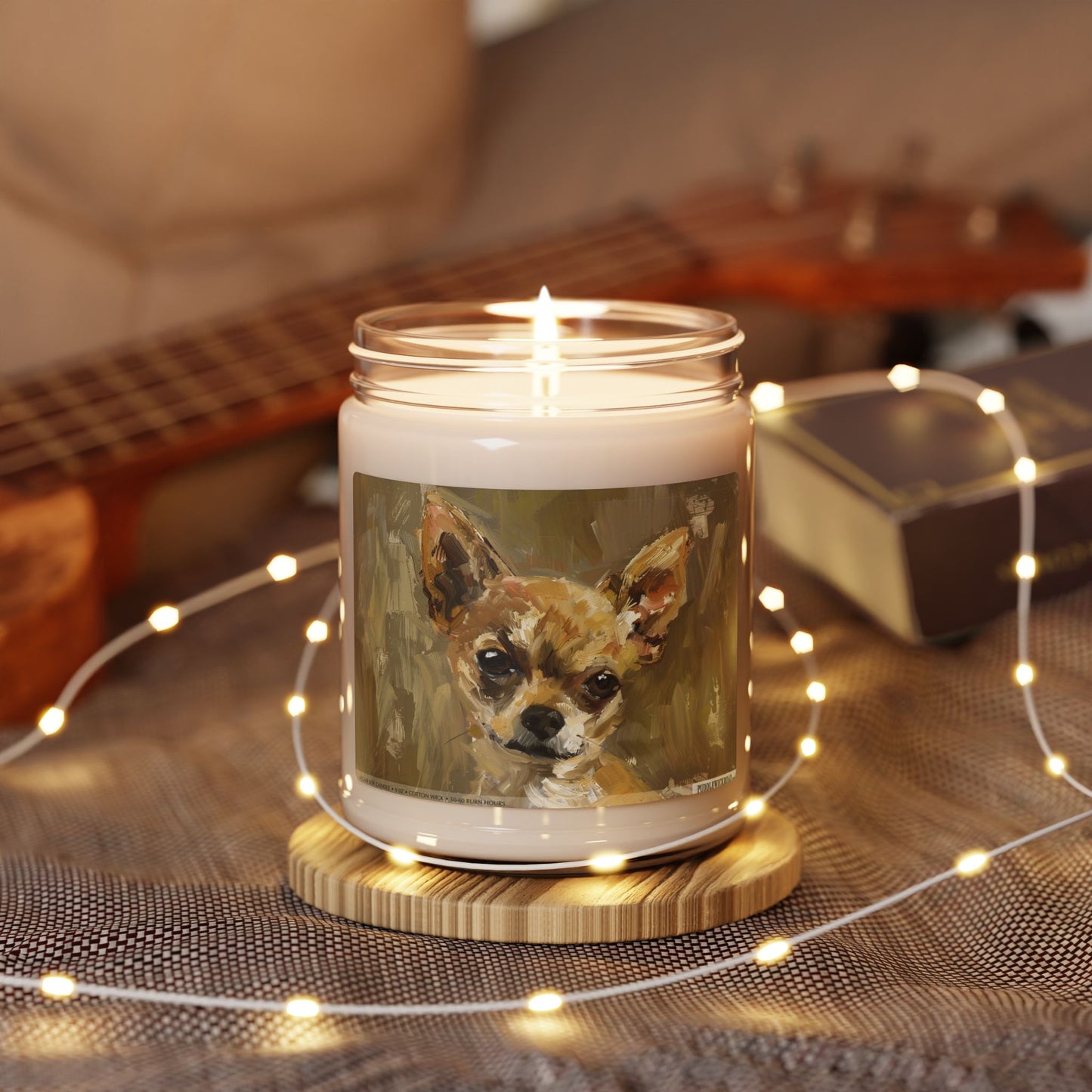 Charming Chihuahua Candle – Artistic Pet Lover Gift Soy Wax Jar