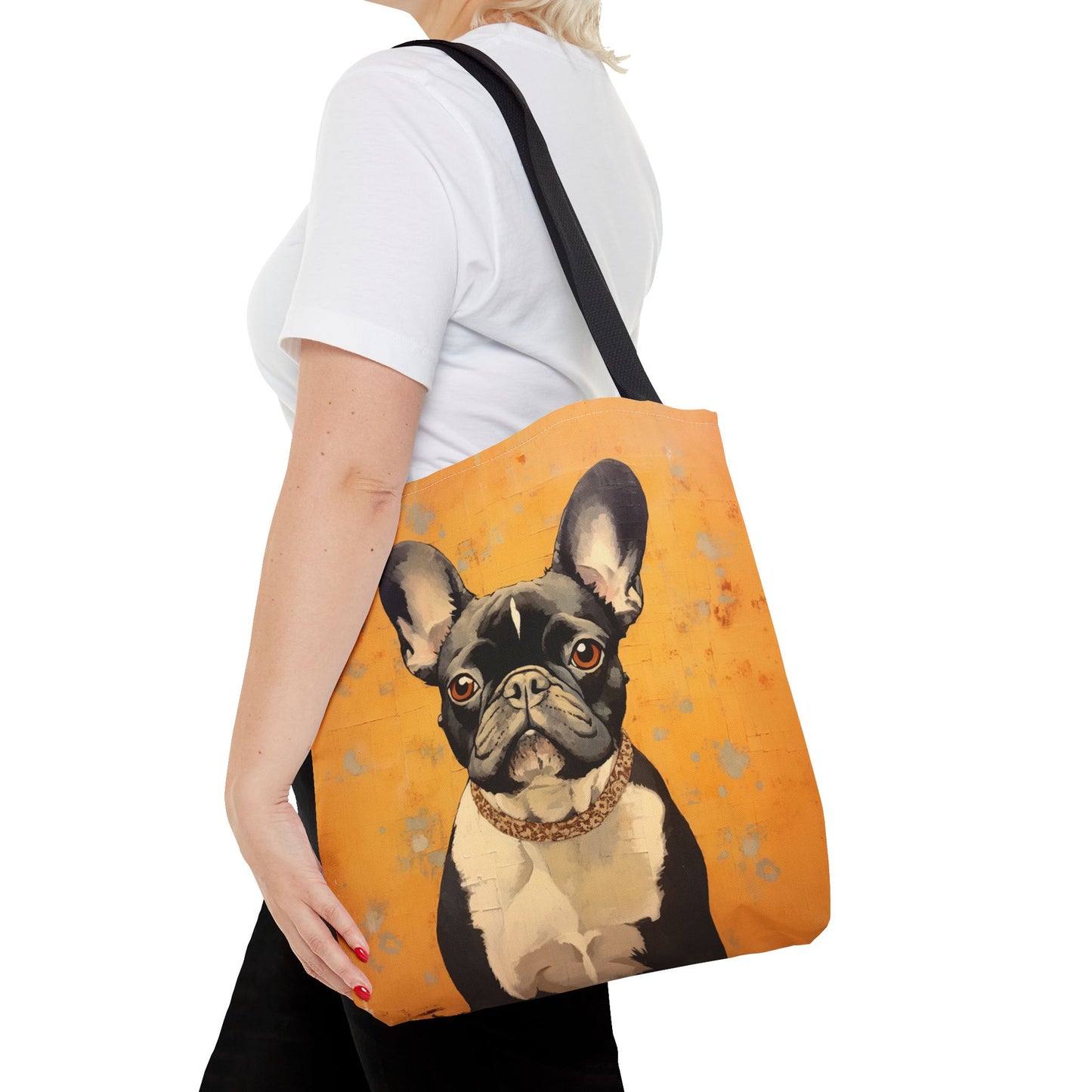 Frenchie Chic Canvas Tote – Stylish Eco-Friendly Bag for Dog Lovers