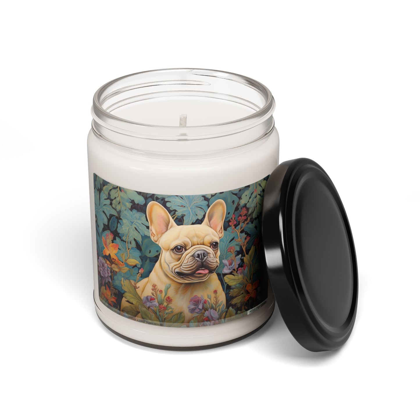 Frenchie Bliss Soy Candle – Floral Art Edition