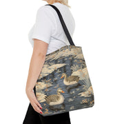 Winter Ducks Scenic Tote Bag, Eco-Friendly Canvas for Nature Lovers