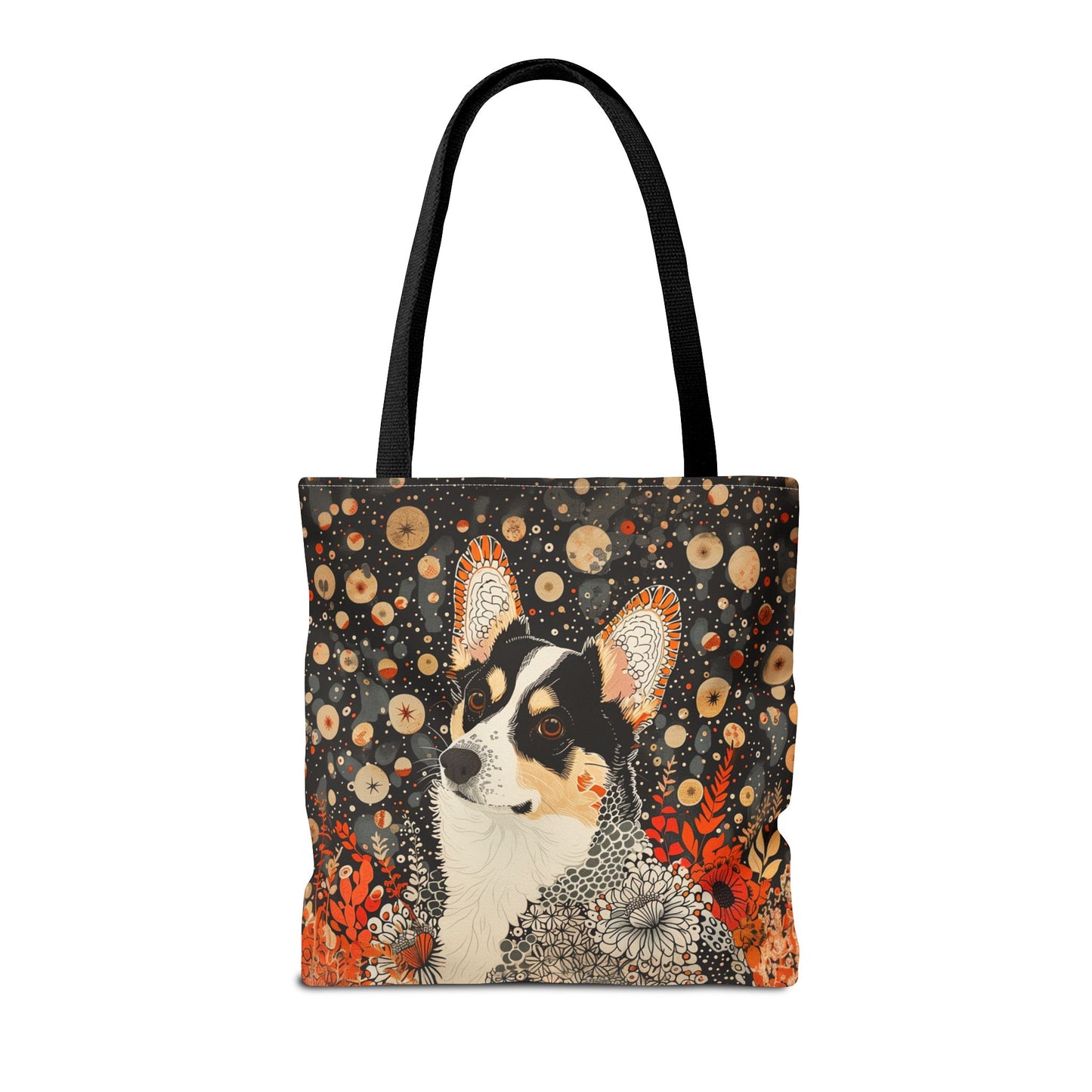 Cardigan Welsh Corgi Tote Bag - Celestial Floral Eco-Friendly Design