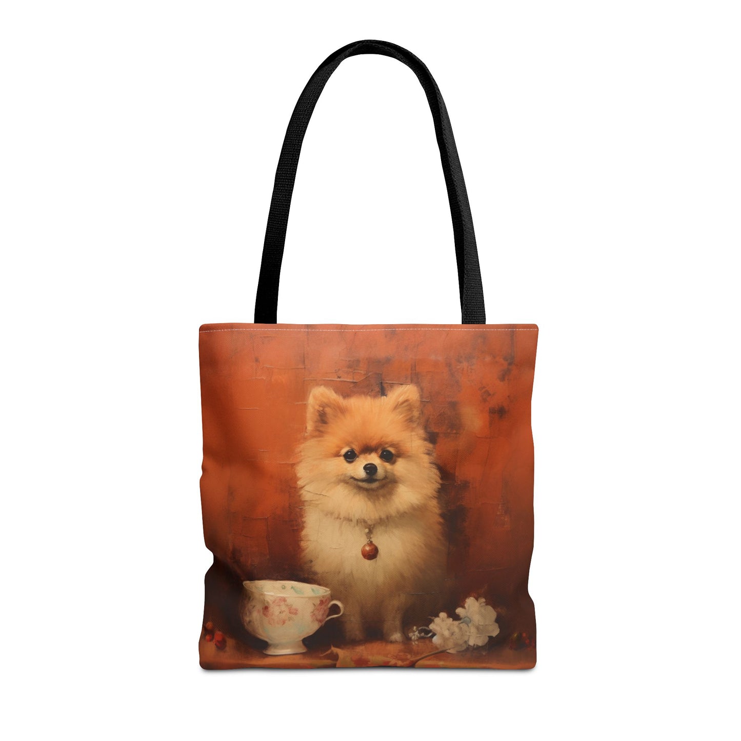 Pomeranian Elegance Tote Bag, Eco-Friendly Canvas with Artistic Charm