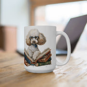 Poodle Bookworm Mug – Adorable Dog Lover Gift for Coffee & Tea Fans