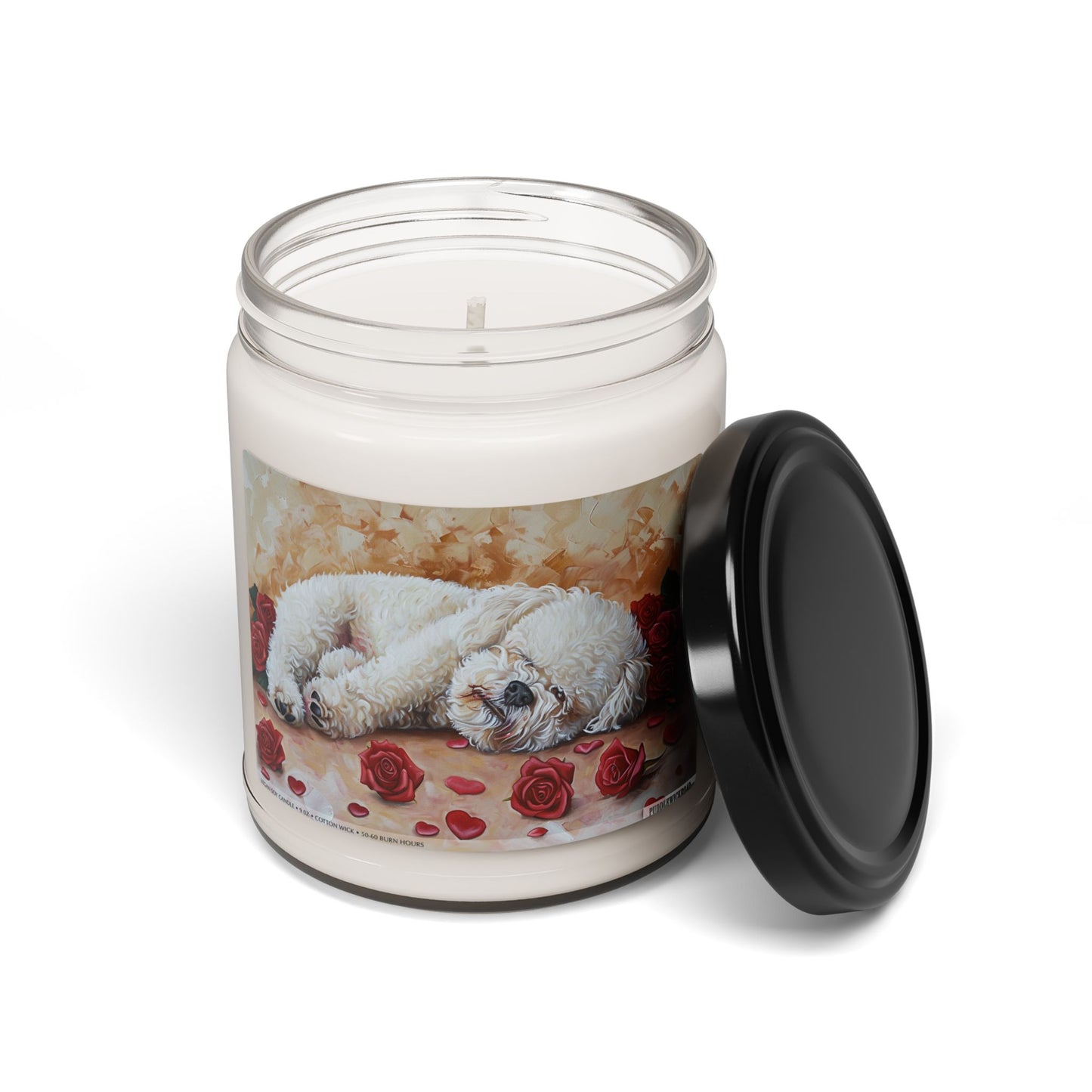 Blissful Bichon Frise Soy Candle – Cozy Gift for Dog Lovers