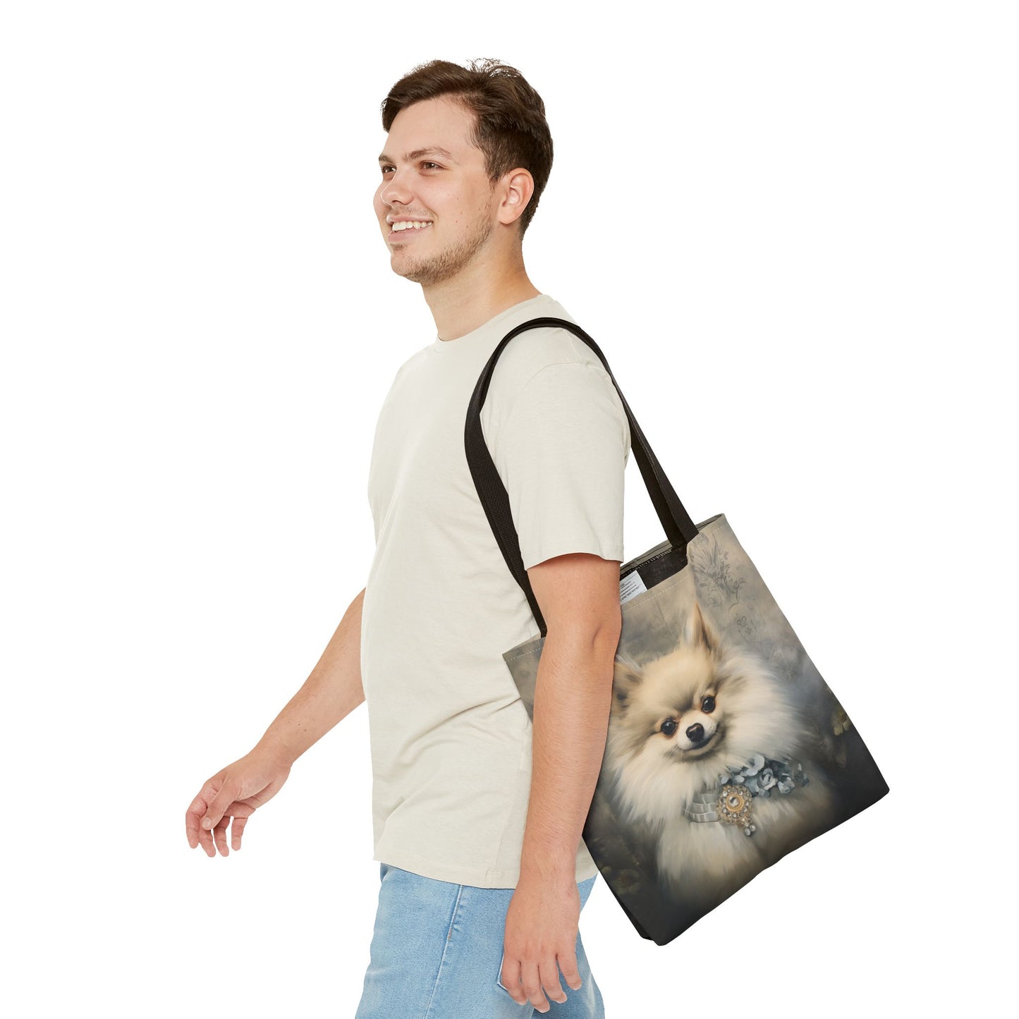 Pomeranian Elegance Tote Bag – Artful Canvas Bag for Dog Lovers