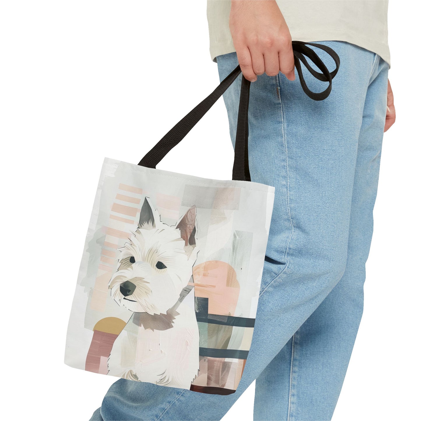 Westie Love Tote Bag - Stylish Canvas Shopping Bag for Pet Enthusiasts