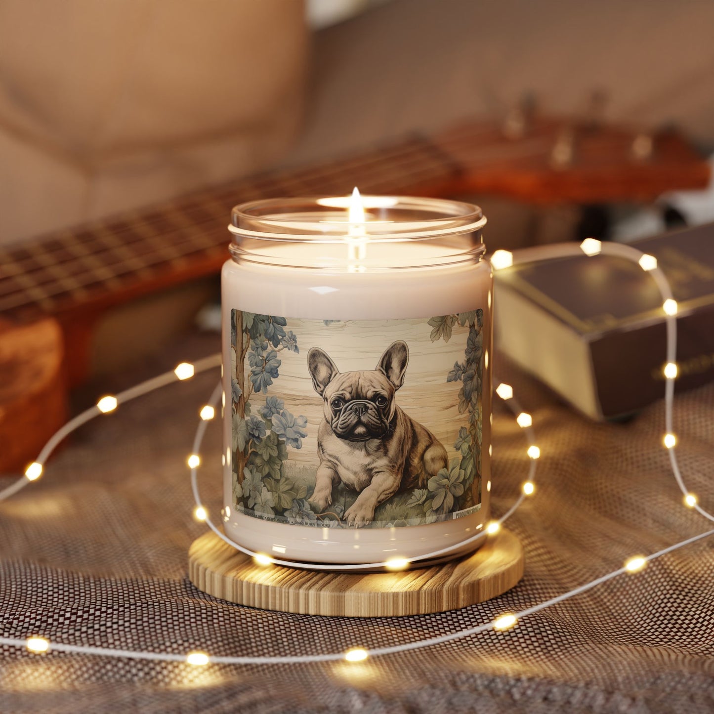 Frenchie Bliss Soy Candle – Vintage-Inspired Dog Lover Gift