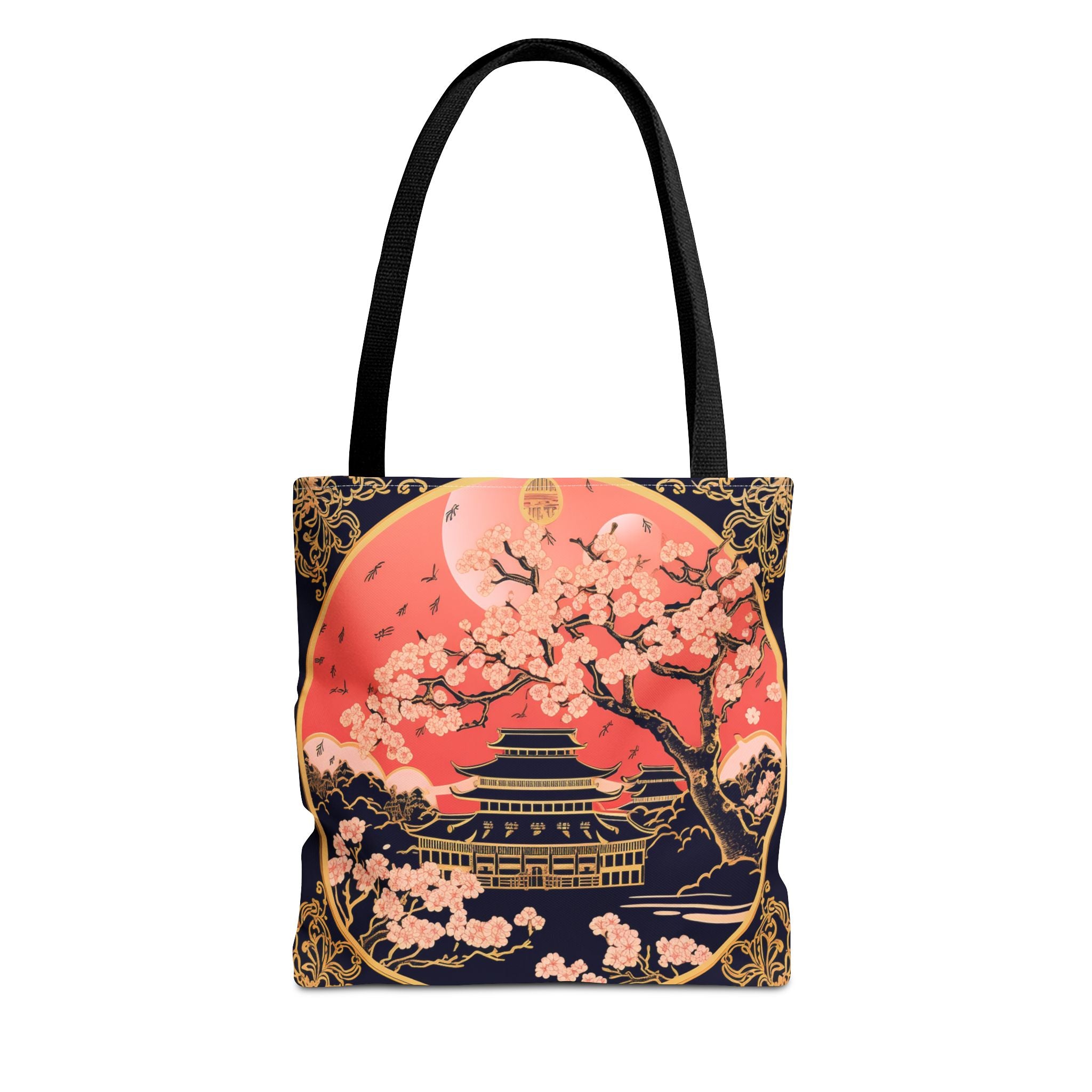 Cherry Blossom Serenity Tote Bag - Elegant Canvas Eco-Friendly Shopping Bag