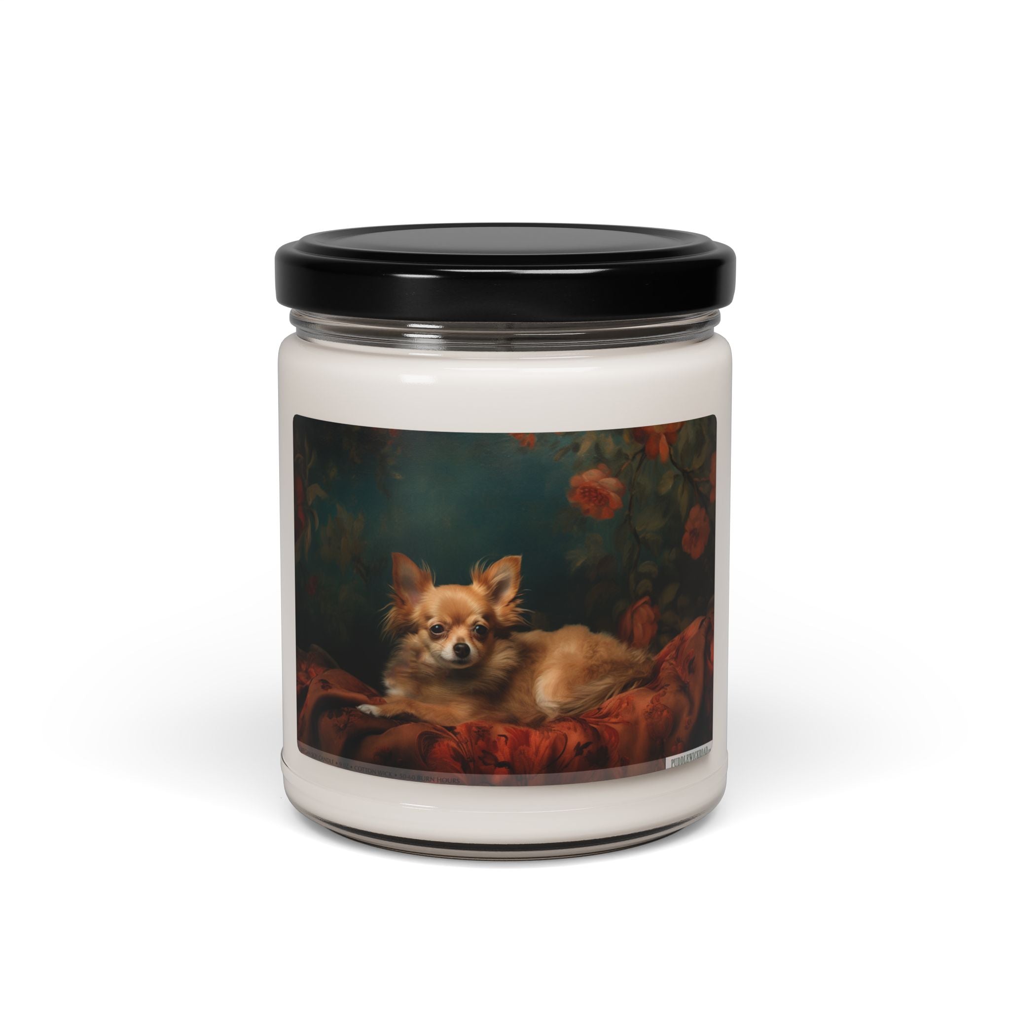 Charming Chihuahua Candle – Vintage Art Soy Gift for Pet Lovers