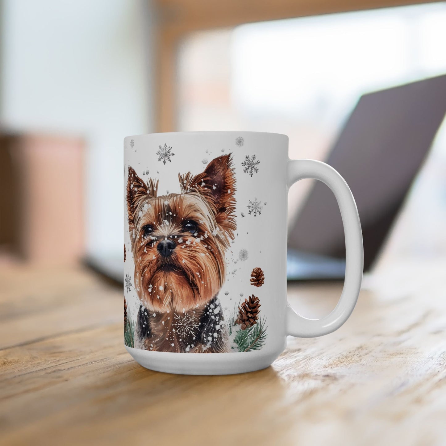 Yorkie Winter Wonderland Mug - Snowy Yorkshire Terrier Gift