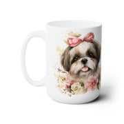 Shih Tzu Adorable Floral Mug – Perfect Dog Lover Gift!