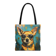 Chihuahua Glam Tote Bag – Retro Style Eco Canvas for Dog Lovers