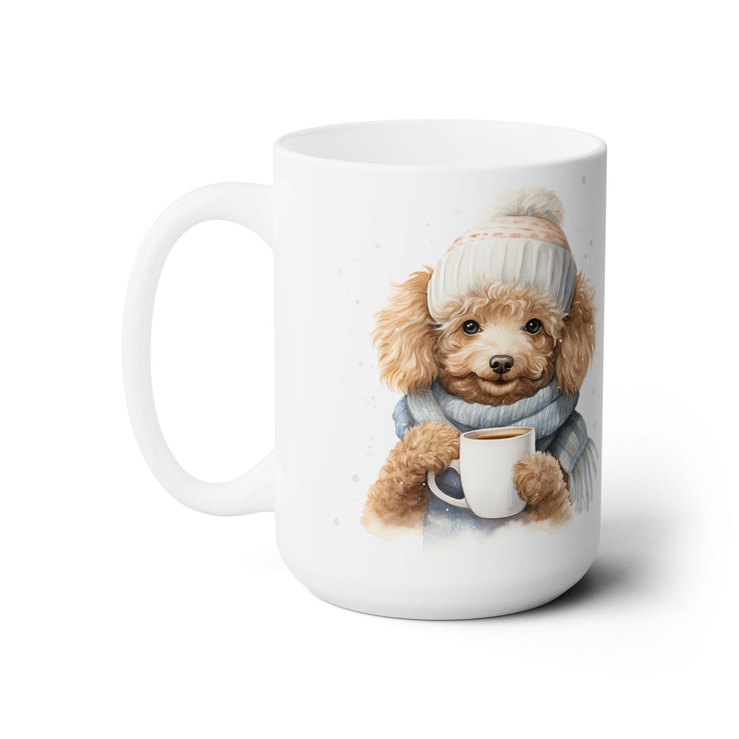 Cozy Winter Poodle Mug for Dog Lovers – Warm & Adorable Gift